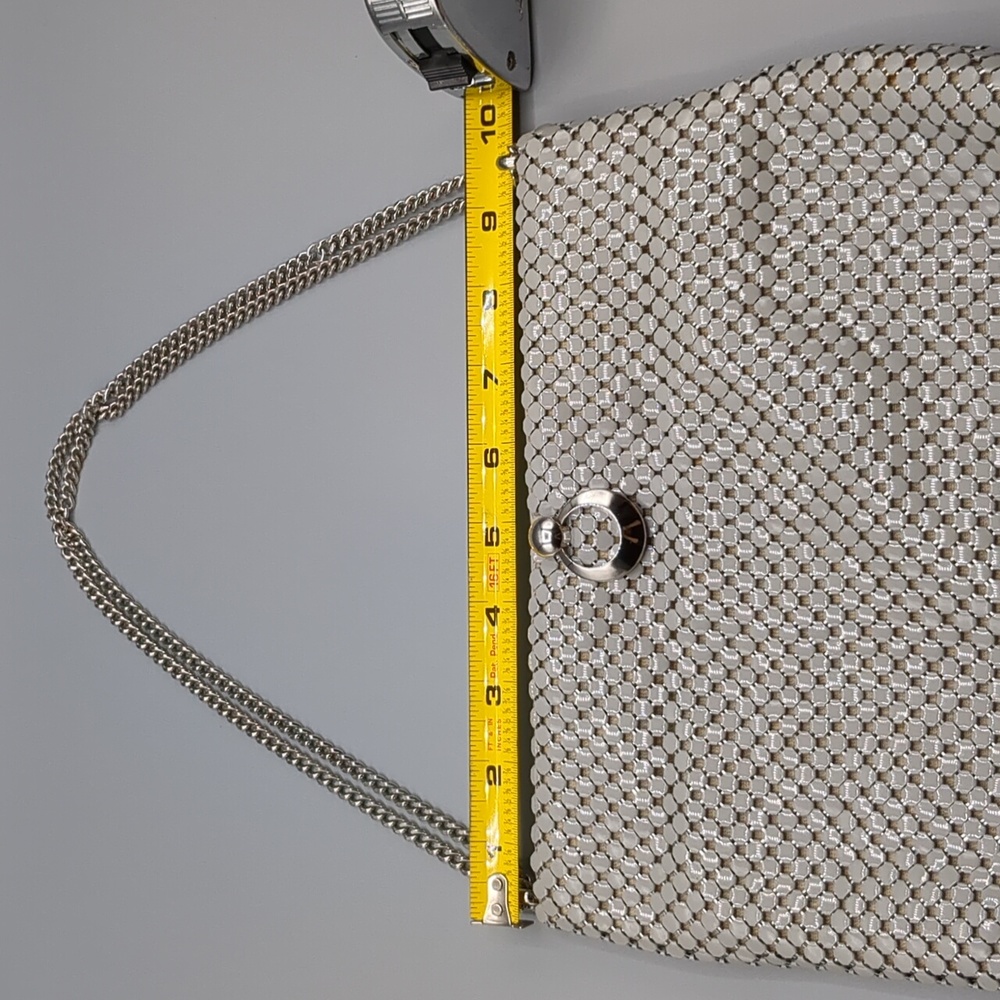 Whiting & Davis White Chainmail Mesh Purse - image 3
